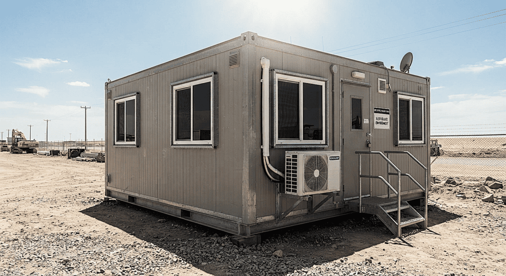 Heat-resistant and dust-sealed office containers built to handle extreme summer temperatures.