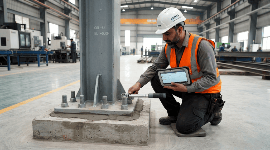 Structural base check and steel shed maintenance Pakistan logbook review